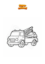 Coloring page Tow truck