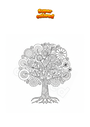 Coloring page Tree Mandala Zentangle