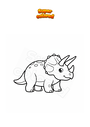 Coloring page Triceratops