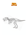 Coloring page Tyrannosaurus Rex skeleton
