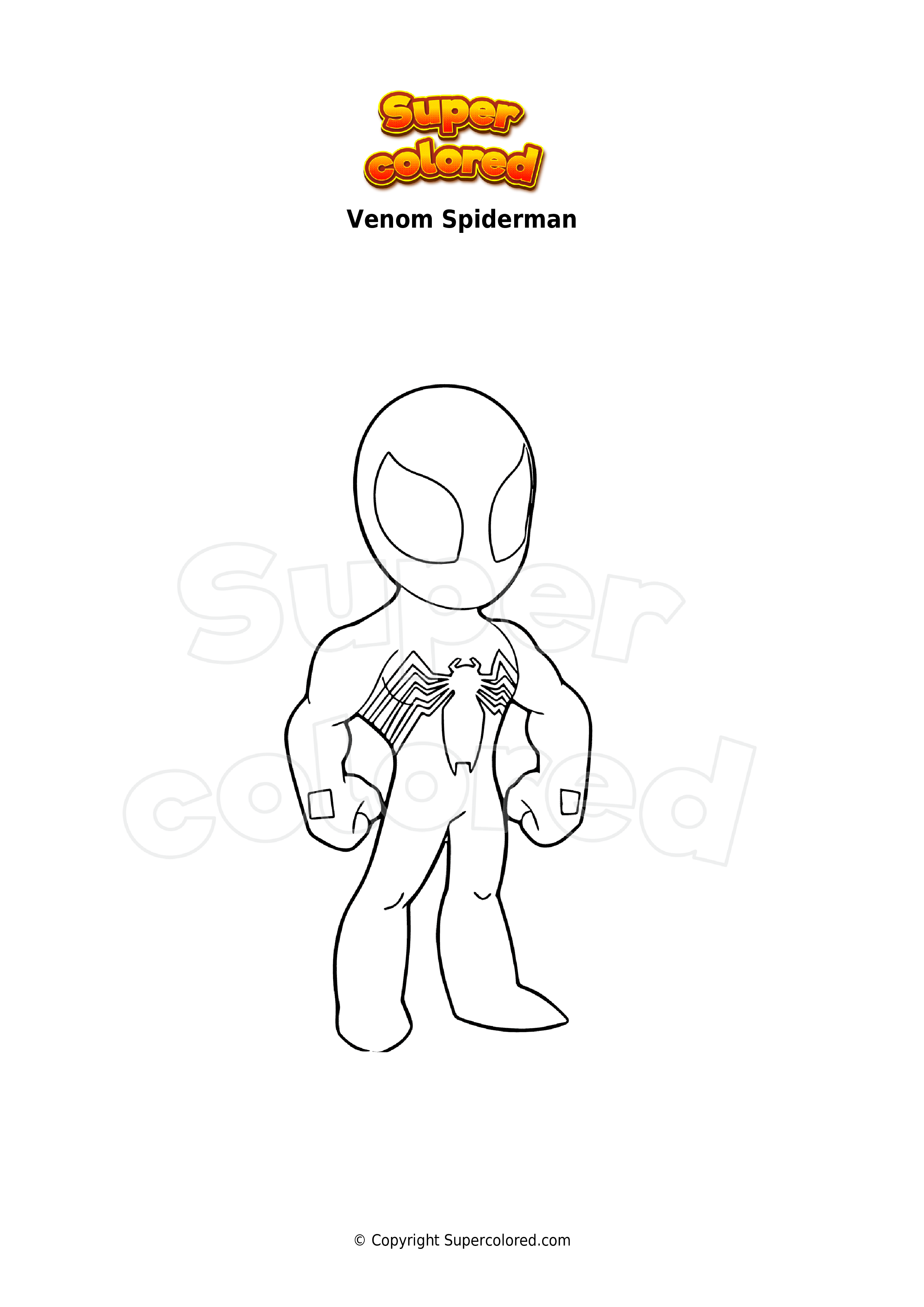 venom coloring page