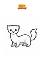 Coloring page Weasel