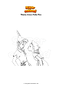 Coloring page Wendy kisses Peter Pan