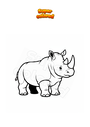 Coloring page White rhinoceros