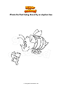 Coloring page Winnie the Pooh being chased by an elephant bee