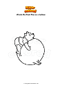 Coloring page Winnie the Pooh flies on a balloon