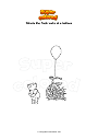 Coloring page Winnie the Pooh looks at a balloon
