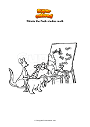 Coloring page Winnie the Pooh studies math