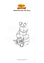 Coloring page Winnie the Pooh with honey