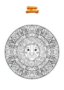 Coloring page Zodiac Leo Mandala Zentangle