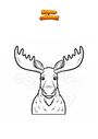 Dibujo para colorear Alce