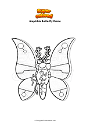 Dibujo para colorear Amphibia Butterfly Drone