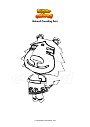 Dibujo para colorear Animal Crossing Aziz