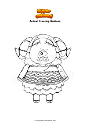 Dibujo para colorear Animal Crossing Baabara