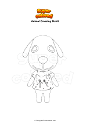 Dibujo para colorear Animal Crossing Biskit