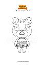 Dibujo para colorear Animal Crossing Cheri