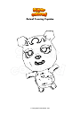 Dibujo para colorear Animal Crossing Cupcake