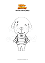 Dibujo para colorear Animal Crossing Daisy