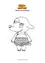 Dibujo para colorear Animal Crossing Eloise
