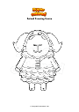 Dibujo para colorear Animal Crossing Eunice