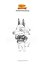 Dibujo para colorear Animal Crossing Fang