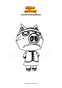 Dibujo para colorear Animal Crossing Hambo