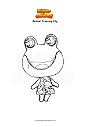 Dibujo para colorear Animal Crossing Lily
