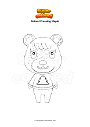 Dibujo para colorear Animal Crossing Maple