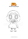 Dibujo para colorear Animal Crossing Pompom