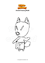 Dibujo para colorear Animal Crossing Redd