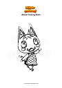 Dibujo para colorear Animal Crossing Rosie