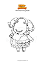 Dibujo para colorear Animal Crossing Vesta