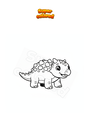 Dibujo para colorear Anquilosaurio joven