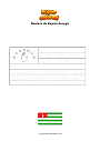 Dibujo para colorear Bandera de Abjasia Georgia