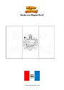 Dibujo para colorear Bandera de Alagoas Brasil