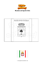 Dibujo para colorear Bandera de Apulia Italia