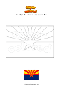 Dibujo para colorear Bandera de arizona estados unidos