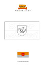 Dibujo para colorear Bandera de Auces Letonia