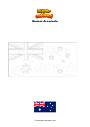 Dibujo para colorear Bandera de australia