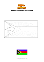 Dibujo para colorear Bandera de Bobonaro Timor Oriental