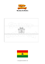 Dibujo para colorear Bandera de Bolivia