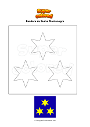 Dibujo para colorear Bandera de Budva Montenegro