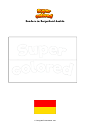 Dibujo para colorear Bandera de Burgenland Austria