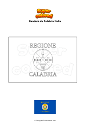 Dibujo para colorear Bandera de Calabria Italia