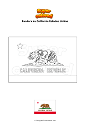 Dibujo para colorear Bandera de California Estados Unidos