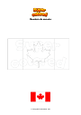 Dibujo para colorear Bandera de canadá
