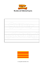 Dibujo para colorear Bandera de Cataluña España