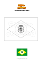 Dibujo para colorear Bandera de Ceará Brasil