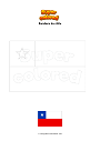 Dibujo para colorear Bandera de chile
