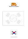 Dibujo para colorear Bandera de corea del sur